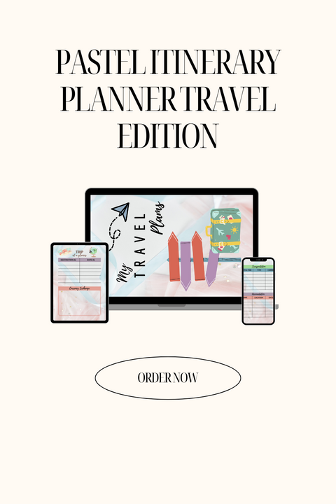 Pastel Itinerary Planner Travel Edition