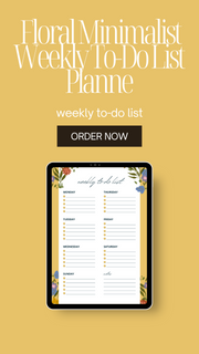 Yellow and White Organic Floral Minimalist Weekly To-Do List Planner