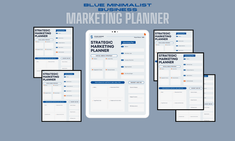 Blue Minimalist Business Marketing Planner