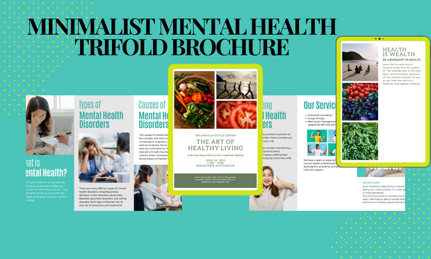 Minimalist Mental Health Trifold Brochure