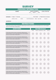 Green Gray Simple Survey Form A4 Document