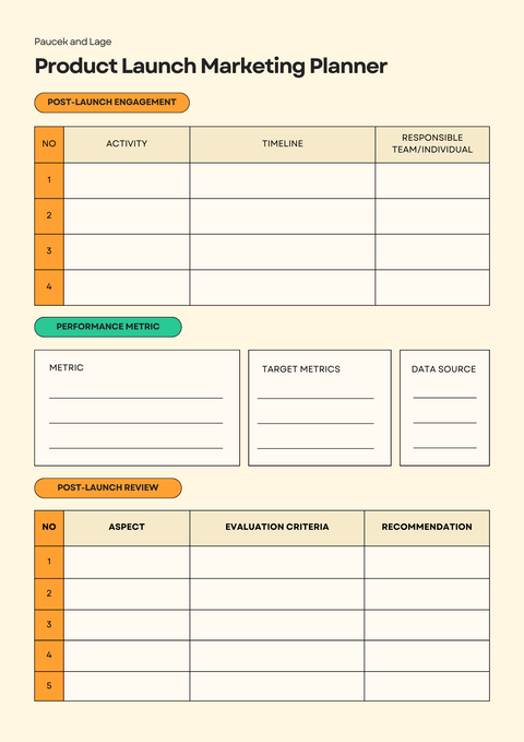 Product Launch Marketing Planner