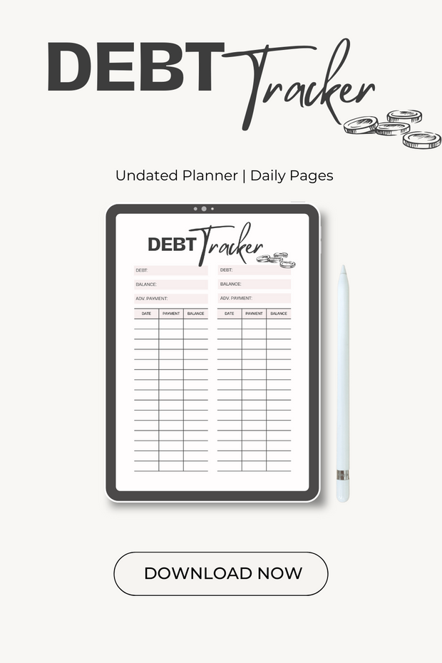 Grey Clean Debt Payment Planner