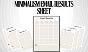 Minimalism Email Results Sheet