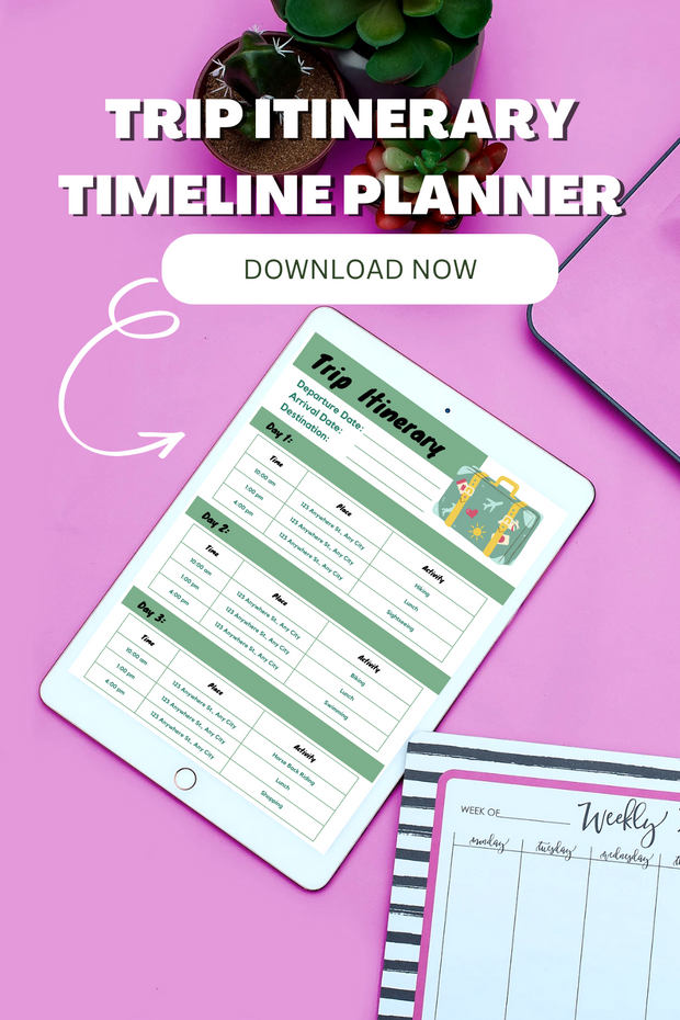 Trip Itinerary Timeline Planner